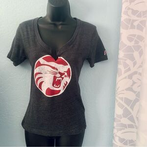 Original League Collegiate Outfitters Gray Graphic Short Sleeve Tee Size Small